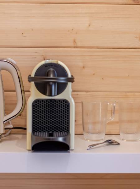 Espace bouilloire et cafetière - Lodge 3 - Les Lodges d'Opale