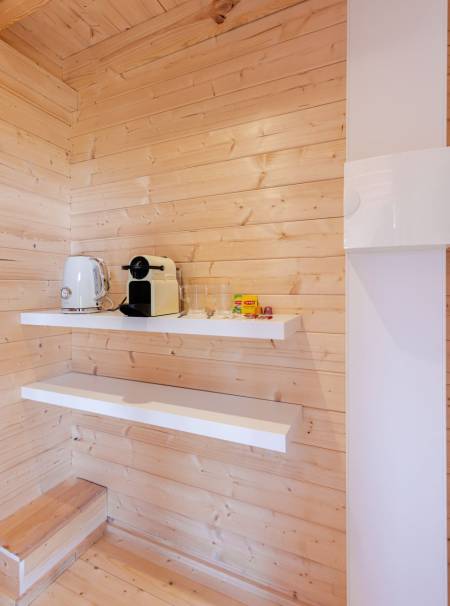 Espace bouilloire et cafetière - Lodge 6 - Les Lodges d'Opale